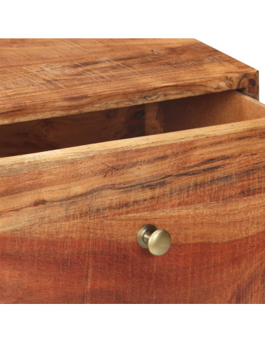 Tavolo Consolle 90x35x75 cm in Legno Grezzo di Acacia