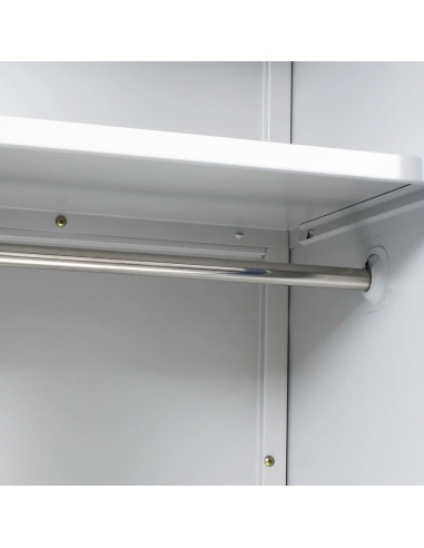 Armadietto con 2 Ante in Metallo 90x40x180 cm Grigio e Blu