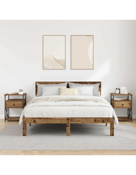 Armadio da Notte 2 pcs Legno vecchio 40 x 42 x 55 cm