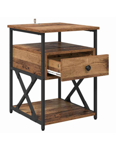 Armadio da Notte 2 pcs Legno vecchio 40 x 42 x 55 cm