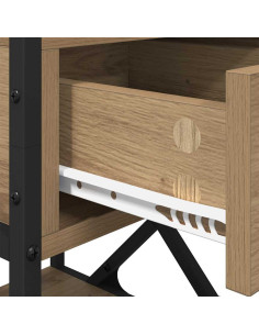 Armadio da Notte 2 pcs rovere artigianale 40 x 42 x 55 cm 2