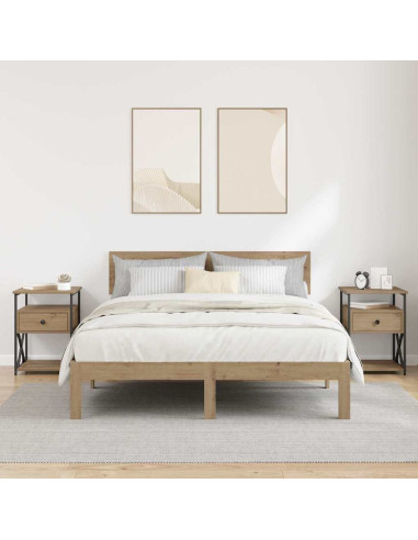 Armadio da Notte 2 pcs rovere artigianale 40 x 42 x 55 cm