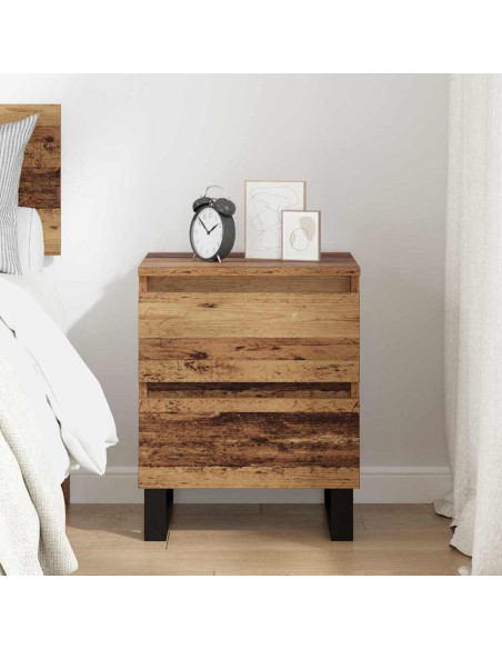 Armadio da Notte con cassetto Legno vecchio 40 x 35 x 50 cm