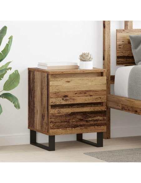 Armadio da Notte 2 pcs Legno vecchio 40 x 35 x 50 cm