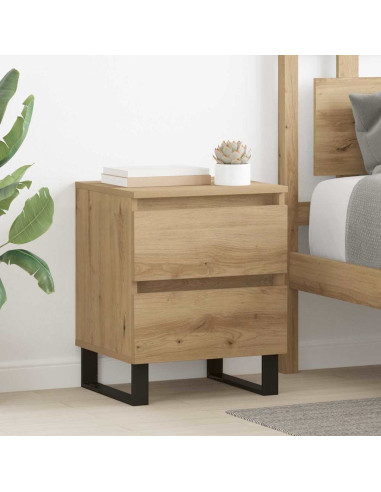 Armadio da Notte 2 pcs rovere artigianale 40 x 35 x 50 cm