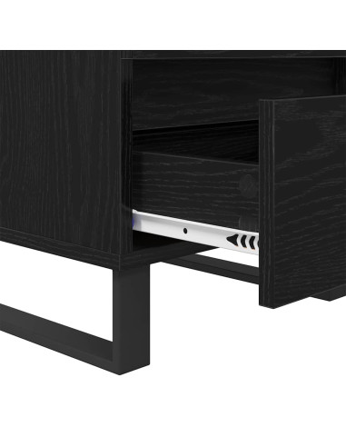 Armadio da Notte con cassetto 2 pcs Rovere nero 40 x 35 x 50 cm