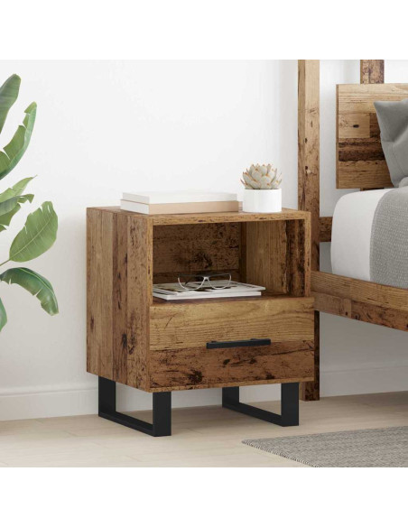 Armadio da Notte con cassetto Legno vecchio 40 x 35 x 47,5 cm