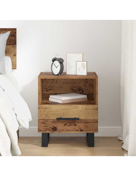 Armadio da Notte con cassetto Legno vecchio 40 x 35 x 47,5 cm