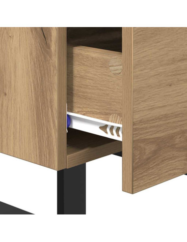 Armadio da Notte 2 pcs rovere artigianale 40 x 35 x 47,5 cm