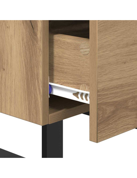 Armadio da Notte 2 pcs rovere artigianale 40 x 35 x 47,5 cm