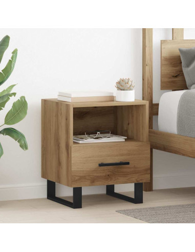 Armadio da Notte 2 pcs rovere artigianale 40 x 35 x 47,5 cm