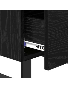 Armadio da Notte 2 pcs Rovere nero 40 x 35 x 47,5 cm 2