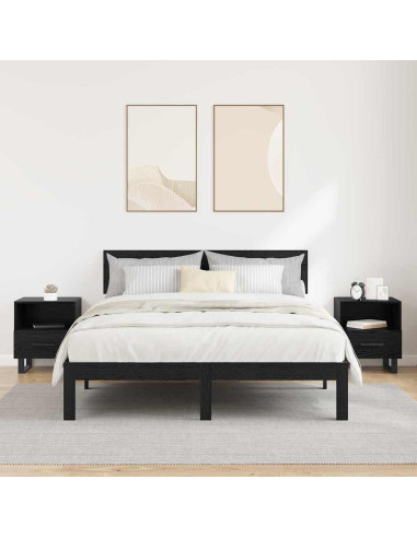 Armadio da Notte 2 pcs Rovere nero 40 x 35 x 47,5 cm