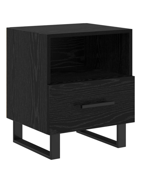 Armadio da Notte 2 pcs Rovere nero 40 x 35 x 47,5 cm