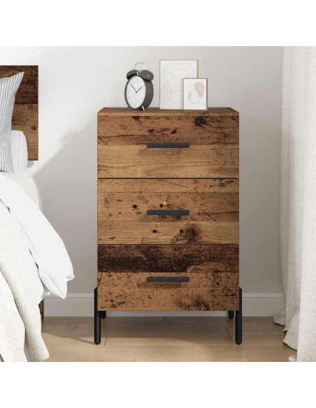 Armadio da Notte con cassetto Legno vecchio 40 x 40 x 66 cm