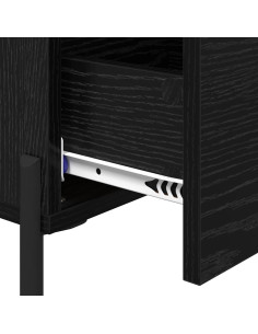 Armadio da Notte Rovere nero 40 x 40 x 66 cm Legno multistrato 2