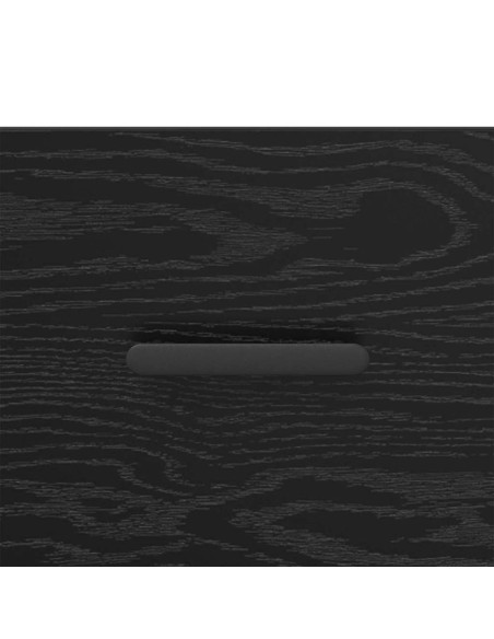 Armadio da Notte Rovere nero 40 x 40 x 66 cm Legno multistrato