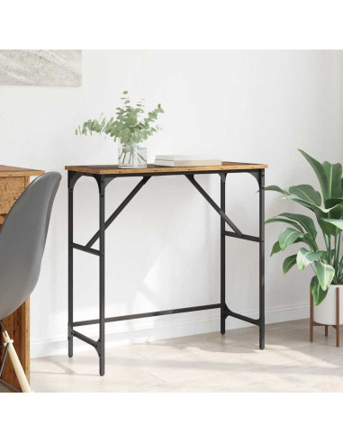 Tavolo consolle Legno vecchio 75 x 32 x 75 cm Legno multistrato