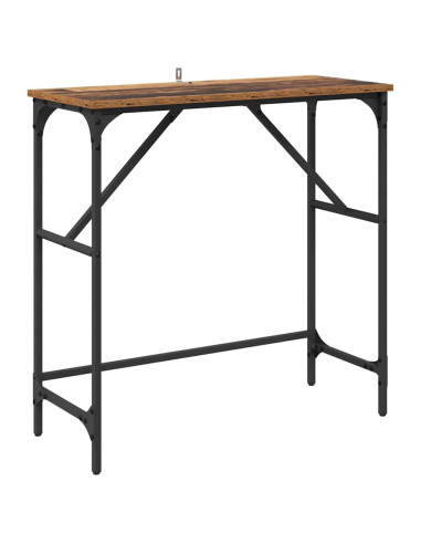 Tavolo consolle Legno vecchio 75 x 32 x 75 cm Legno multistrato