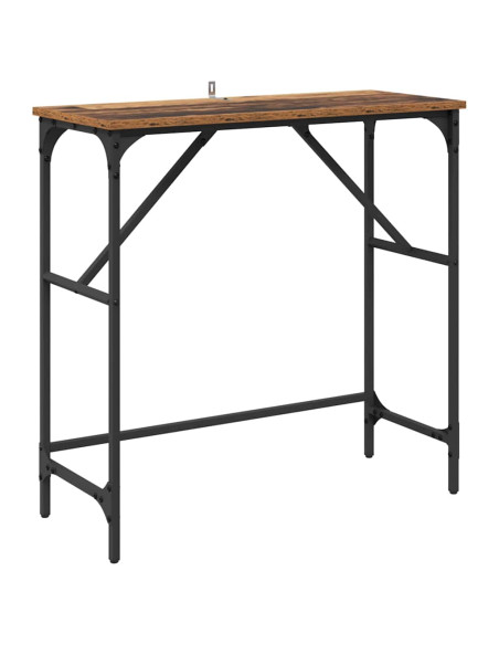 Tavolo consolle Legno vecchio 75 x 32 x 75 cm Legno multistrato