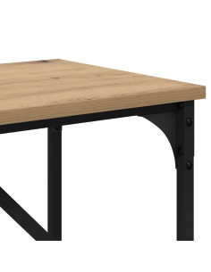 Tavolo consolle rovere artigianale 75 x 32 x 75 cm 2