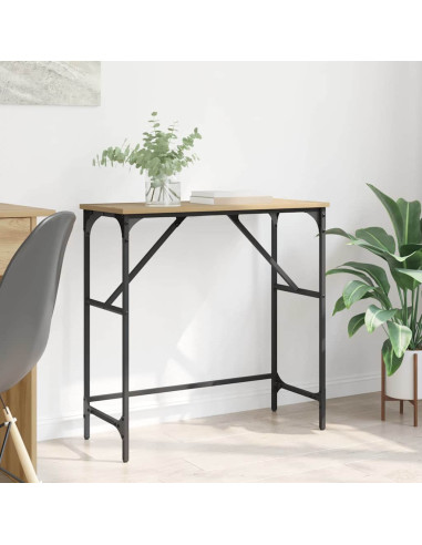 Tavolo consolle rovere artigianale 75 x 32 x 75 cm