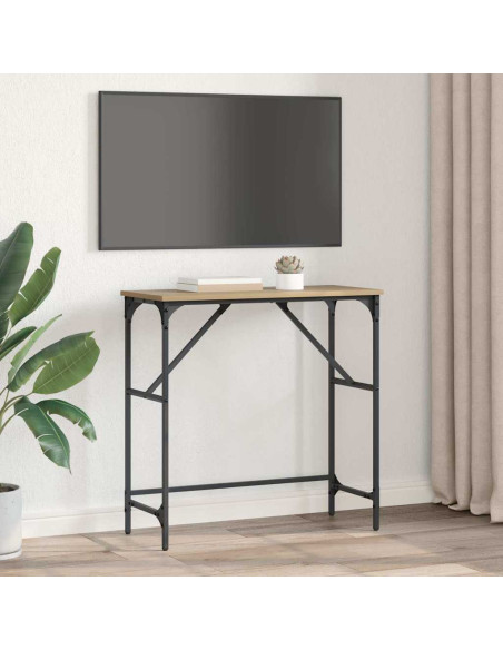 Tavolo consolle rovere artigianale 75 x 32 x 75 cm