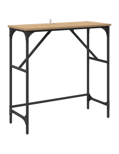 Tavolo consolle rovere artigianale 75 x 32 x 75 cm