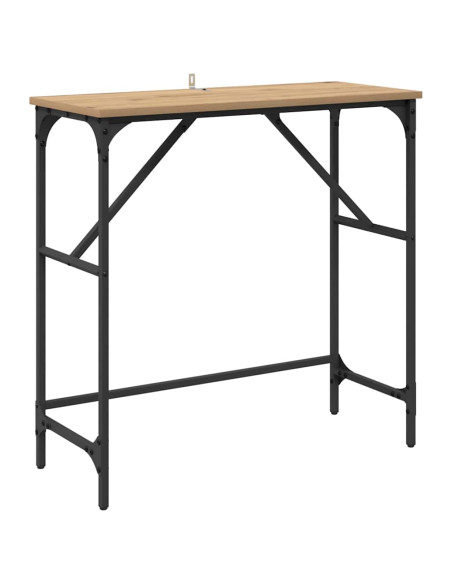 Tavolo consolle rovere artigianale 75 x 32 x 75 cm