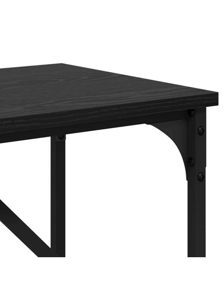 Tavolo consolle Rovere nero 75 x 32 x 75 cm Legno multistrato