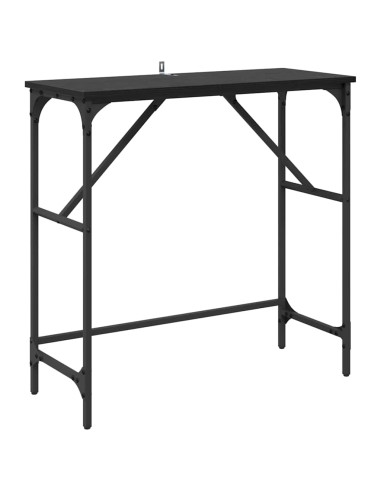 Tavolo consolle Rovere nero 75 x 32 x 75 cm Legno multistrato