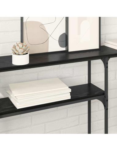TavoloConsolle Rovere nero 145x22.5x75cm Legno multistrato