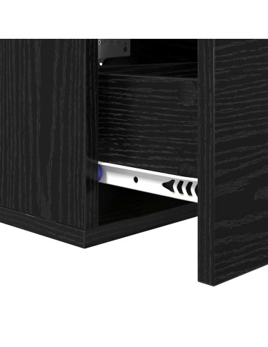 Armadio da Notte Rovere nero 35 x 35 x 20 cm Legno multistrato