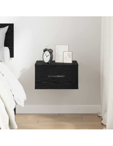 Armadio da Notte Rovere nero 35 x 35 x 20 cm Legno multistrato