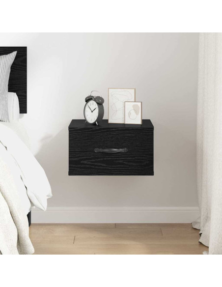 Armadio da Notte Rovere nero 35 x 35 x 20 cm Legno multistrato