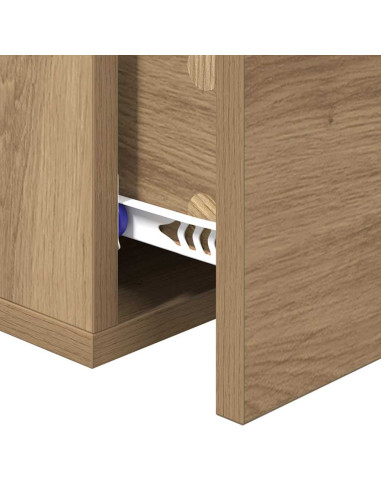 Armadio da Notte 2 pcs rovere artigianale 35 x 35 x 20 cm