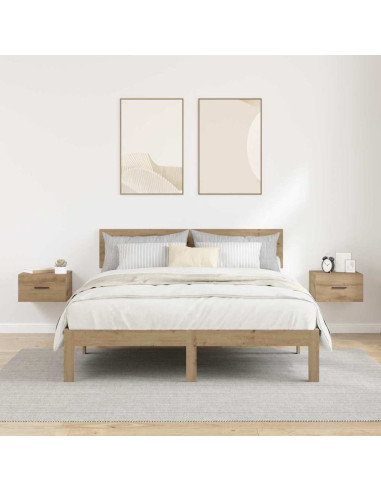 Armadio da Notte 2 pcs rovere artigianale 35 x 35 x 20 cm