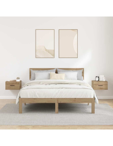 Armadio da Notte 2 pcs rovere artigianale 35 x 35 x 20 cm