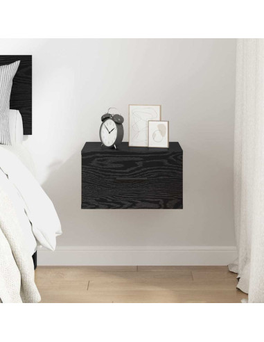 Armadio da Notte Rovere nero 35 x 35 x 20 cm Legno multistrato