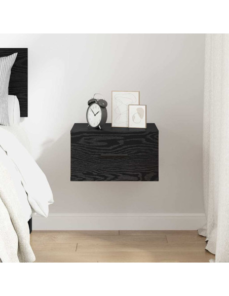 Armadio da Notte Rovere nero 35 x 35 x 20 cm Legno multistrato