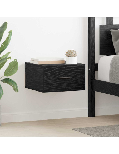 Armadio da Notte con cassetto 2 pcs Rovere nero 35 x 35 x 20 cm