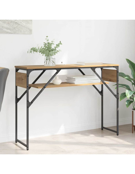 TavoloConsolle Rovere artigianale 105x30x75cm Legno multistrato