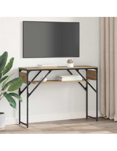 TavoloConsolle Rovere artigianale 105x30x75cm Legno multistrato