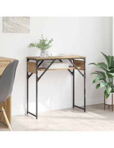 TavoloConsolle rovere artigianale 75x30x75cm Legno multistrato