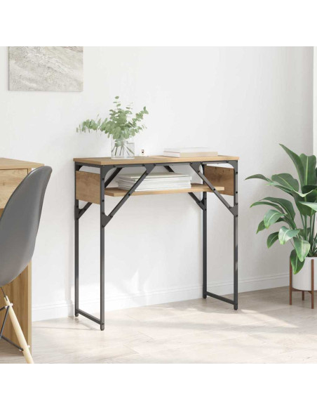 TavoloConsolle rovere artigianale 75x30x75cm Legno multistrato