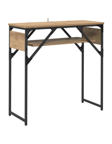 TavoloConsolle rovere artigianale 75x30x75cm Legno multistrato