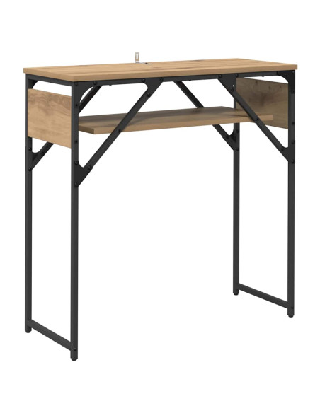 TavoloConsolle rovere artigianale 75x30x75cm Legno multistrato