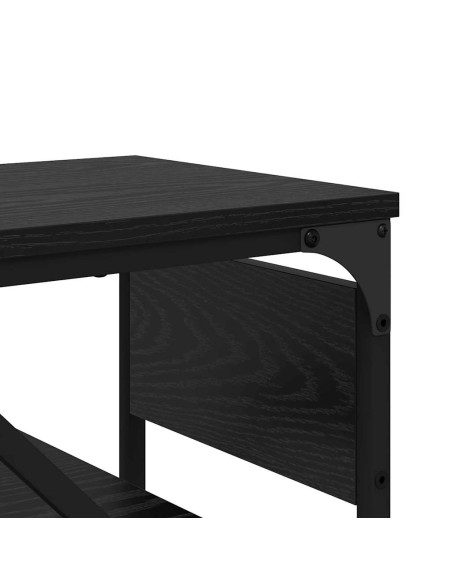 TavoloConsolle Rovere nero 75x30x75cm Legno multistrato