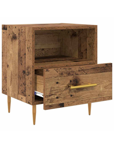 Comodino con cassetto 2 pcs Legno vecchio 40 x 35 x 47,5 cm