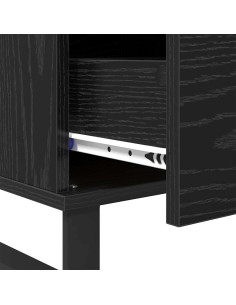 Tavolino da salotto con cassetto Rovere nero Legno multistrato 2